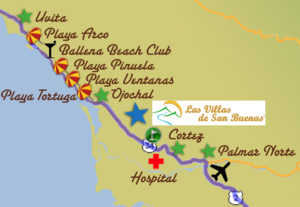 map of beaches in osa costa rica